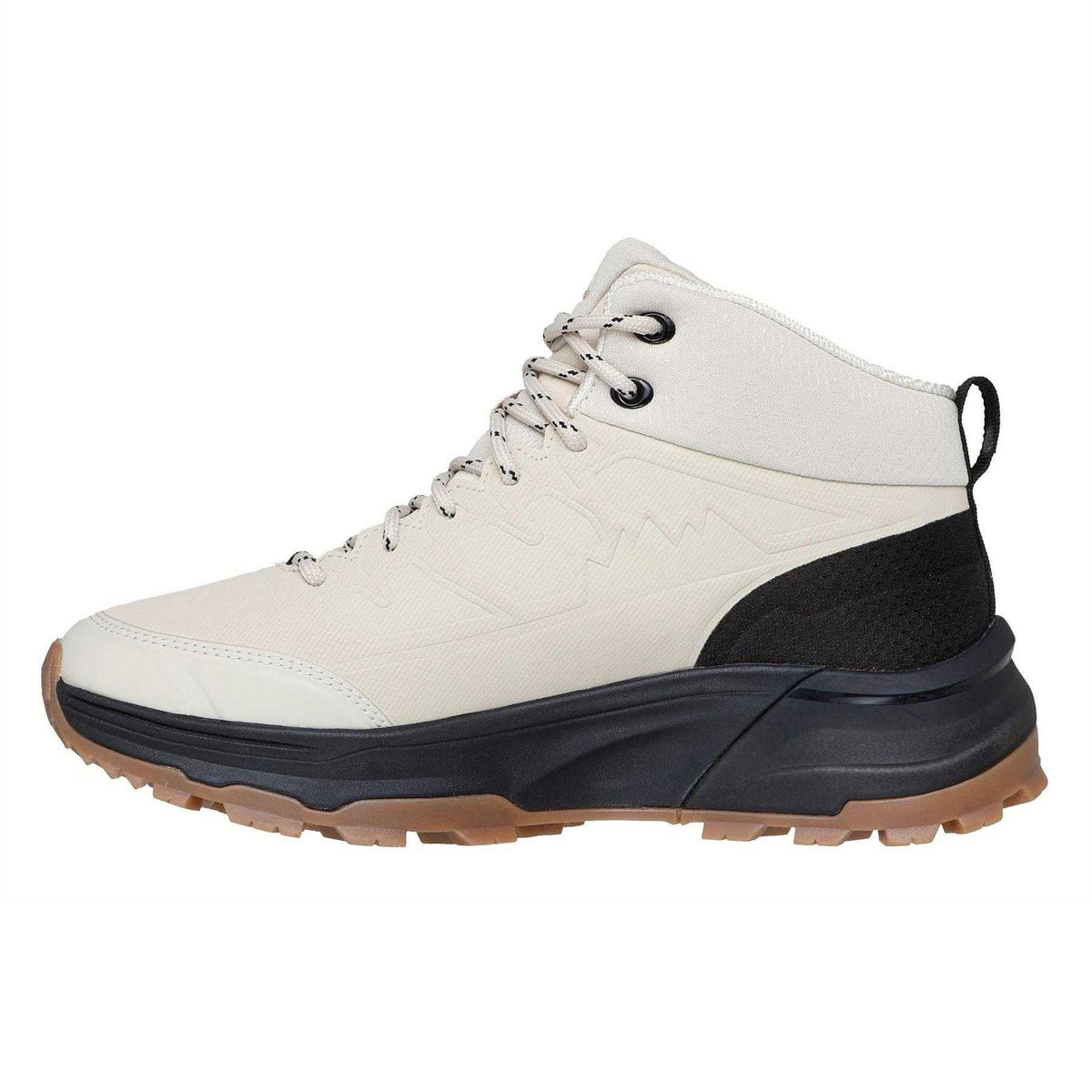 Natural-Black - Back - Skechers Womens-Ladies Max Protect Waterproof Walking Shoes