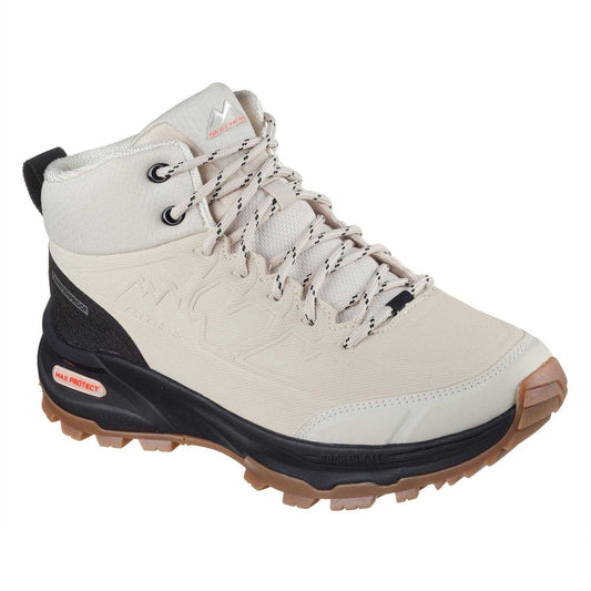 Natural-Black - Front - Skechers Womens-Ladies Max Protect Waterproof Walking Shoes
