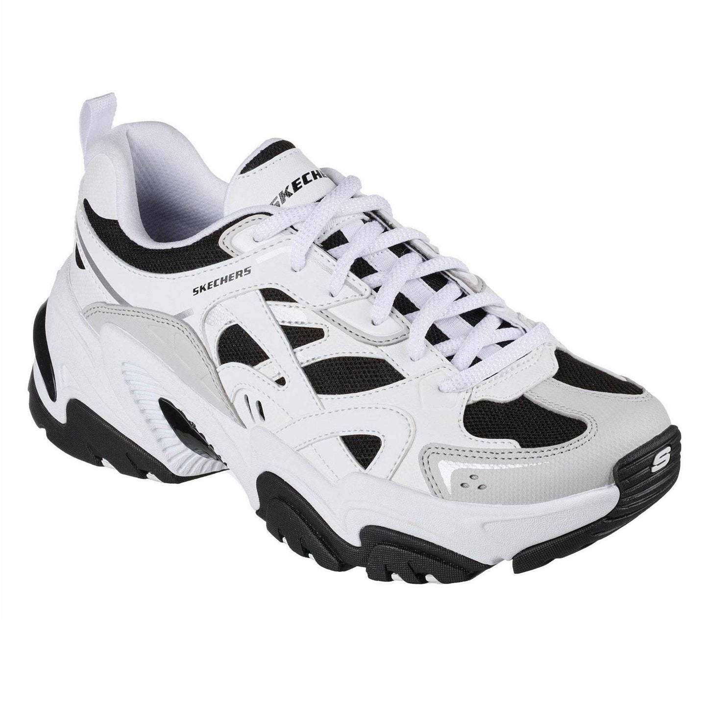 White-Black - Pack Shot - Skechers Womens-Ladies Staminav2 Trainers
