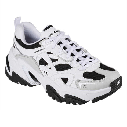 White-Black - Pack Shot - Skechers Womens-Ladies Staminav2 Trainers
