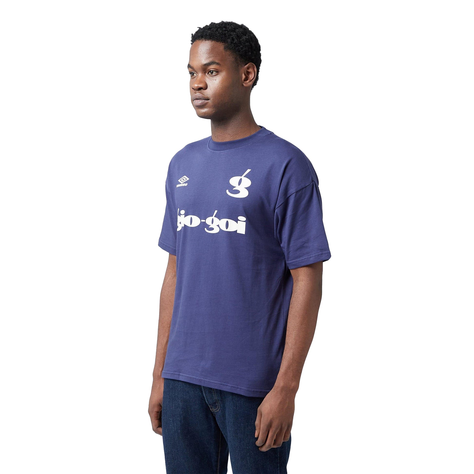 Navy - Side - Umbro Mens Gio Goi Warm Up Jersey