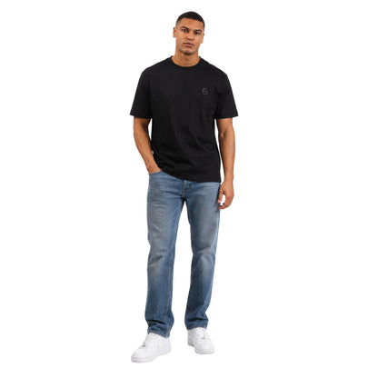 Black - Pack Shot - Boss Mens Tames 10 Monogram Oversized T-Shirt
