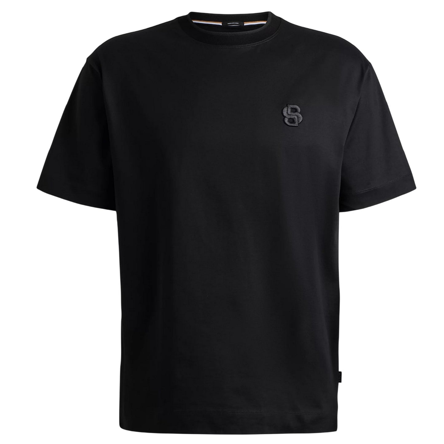 Black - Front - Boss Mens Tames 10 Monogram Oversized T-Shirt