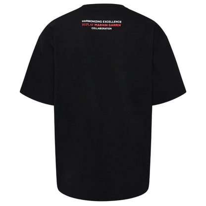 Black - Back - Replay Mens Martin Garrix Graphic Print Oversized T-Shirt