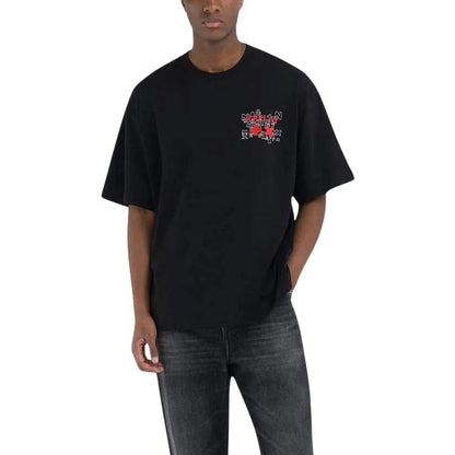 Black - Pack Shot - Replay Mens Martin Garrix Graphic Print Oversized T-Shirt