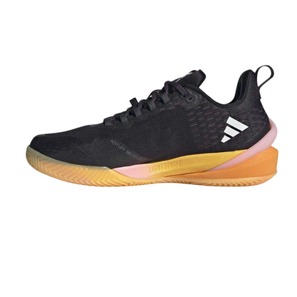 Black-Metallic - Side - Adidas Womens-Ladies Adizero Cybersonic Clay Tennis Shoes