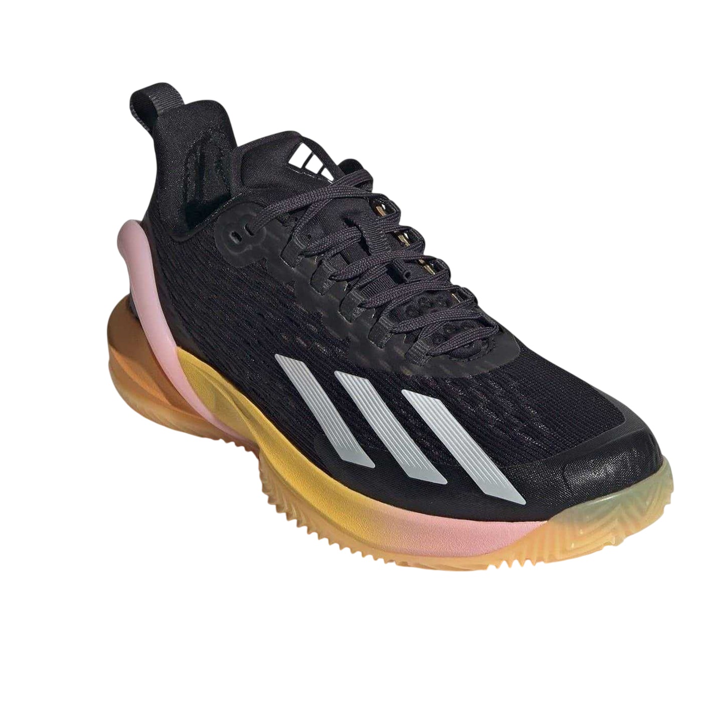 Black-Metallic - Pack Shot - Adidas Womens-Ladies Adizero Cybersonic Clay Tennis Shoes
