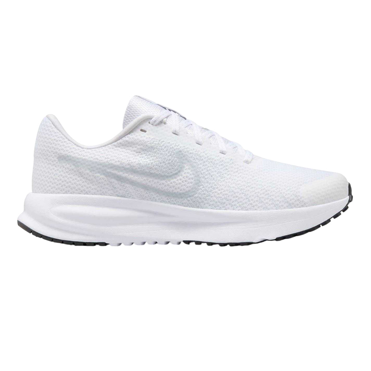 White-Platinum-Black - Front - Nike Womens-Ladies Run Graphic Print Trainers