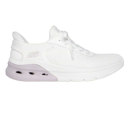 White - Front - Skechers Womens-Ladies Glide-Step Trainers