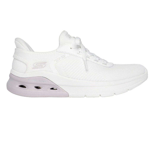 White - Front - Skechers Womens-Ladies Glide-Step Trainers