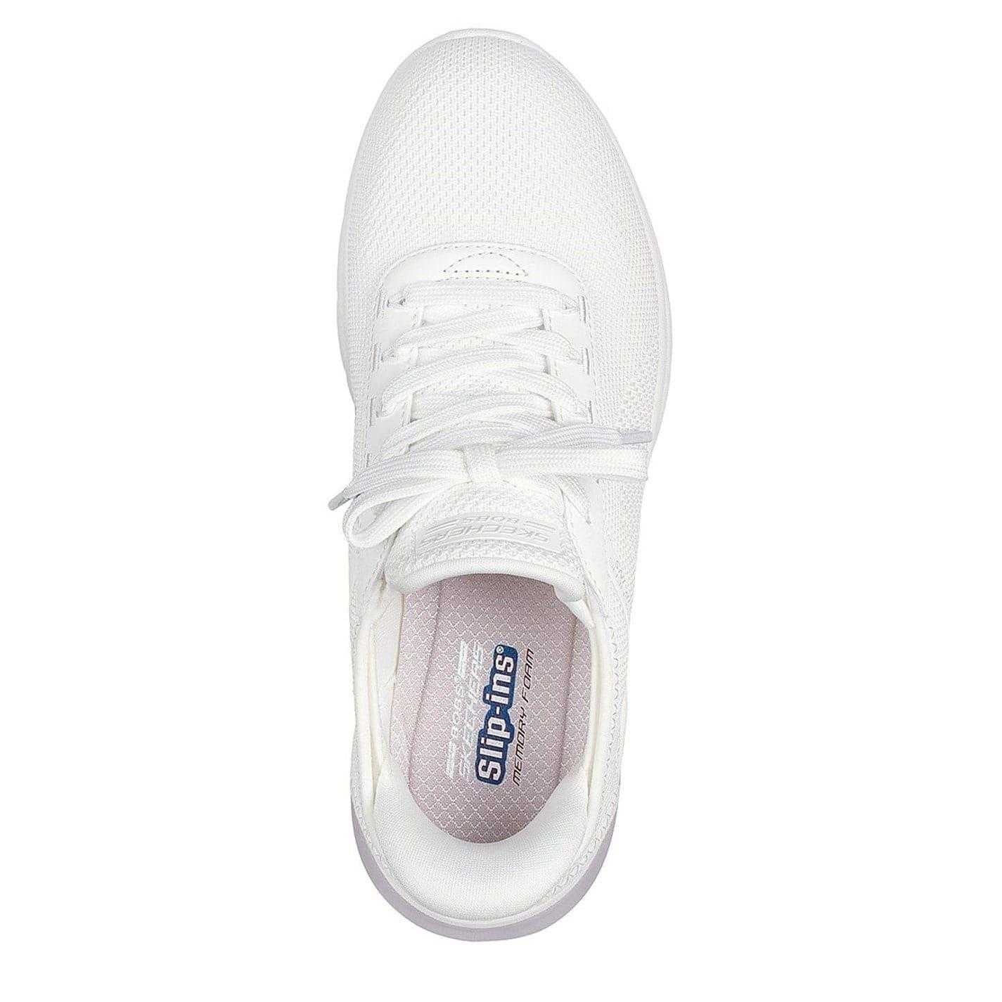 White - Lifestyle - Skechers Womens-Ladies Glide-Step Trainers