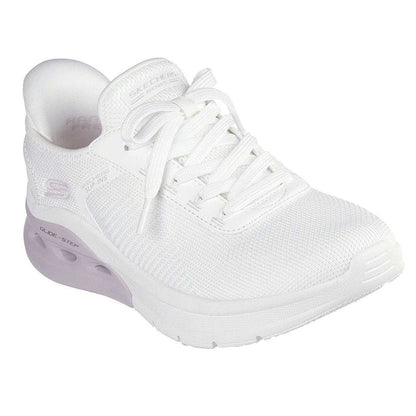 White - Pack Shot - Skechers Womens-Ladies Glide-Step Trainers