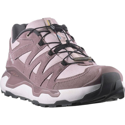 Violet-White - Pack Shot - Salomon Womens-Ladies XC Roam Leather Running Trainers