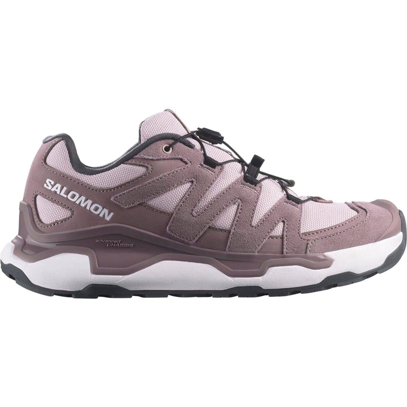Violet-White - Front - Salomon Womens-Ladies XC Roam Leather Running Trainers