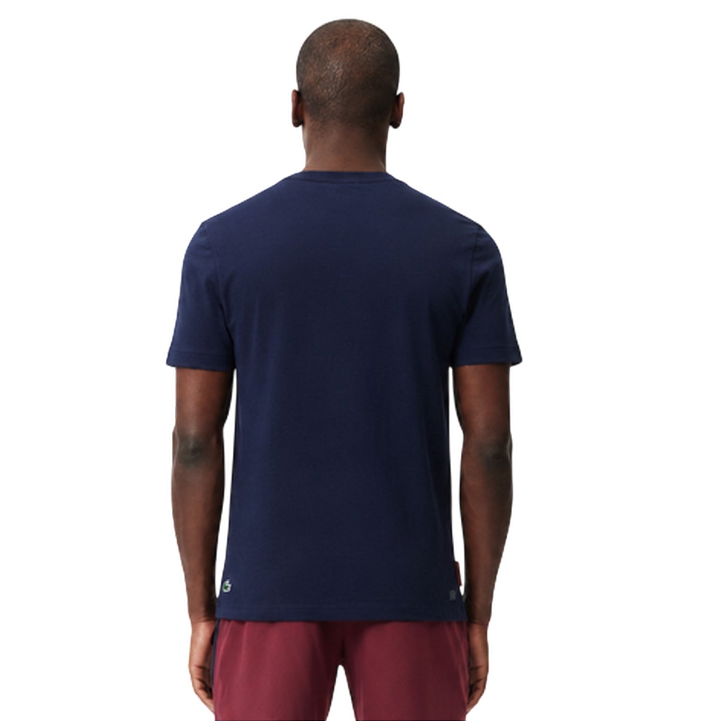 Blue - Back - Lacoste Mens Roland Garros Edition Chest Logo T-Shirt
