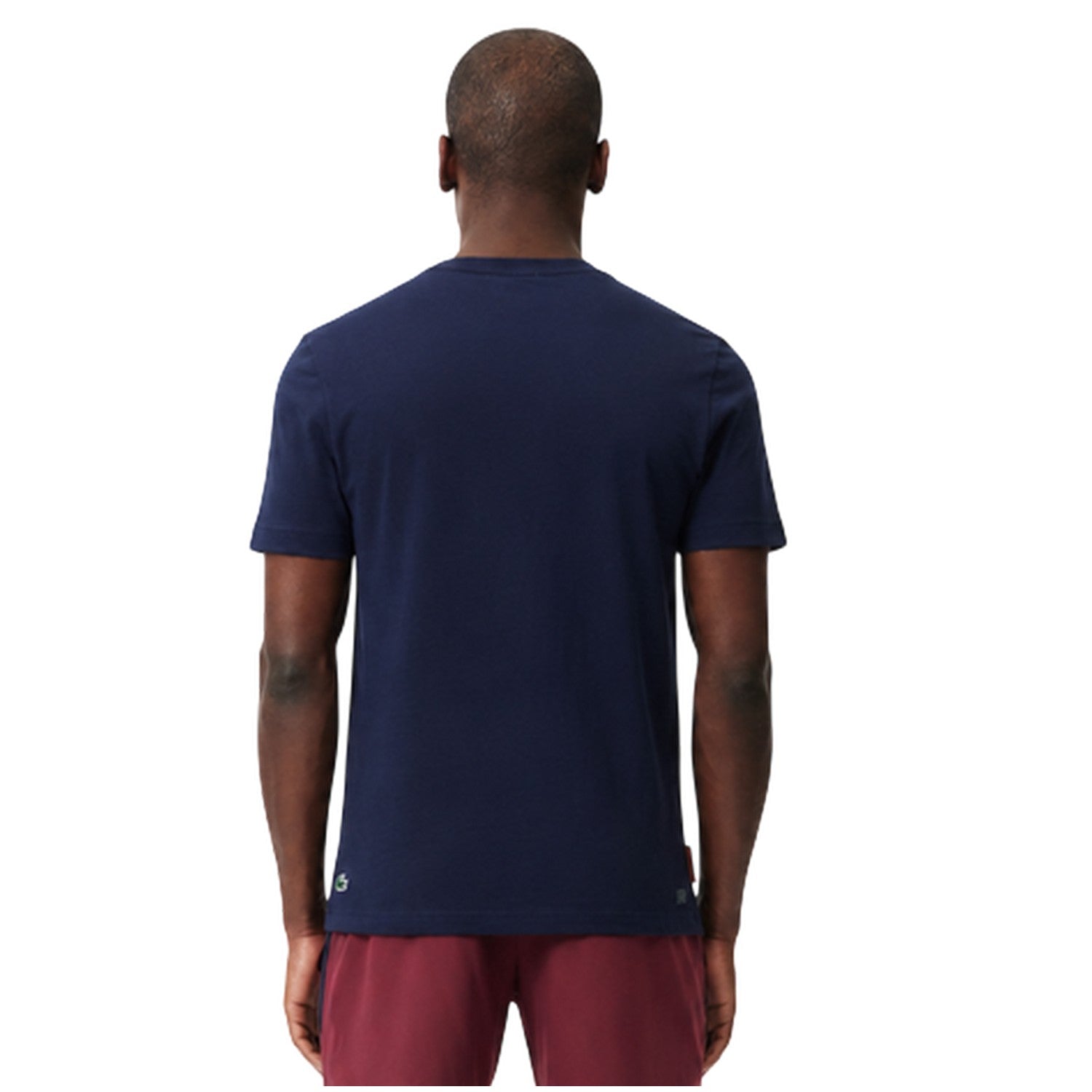 Blue - Back - Lacoste Mens Roland Garros Edition Chest Logo T-Shirt