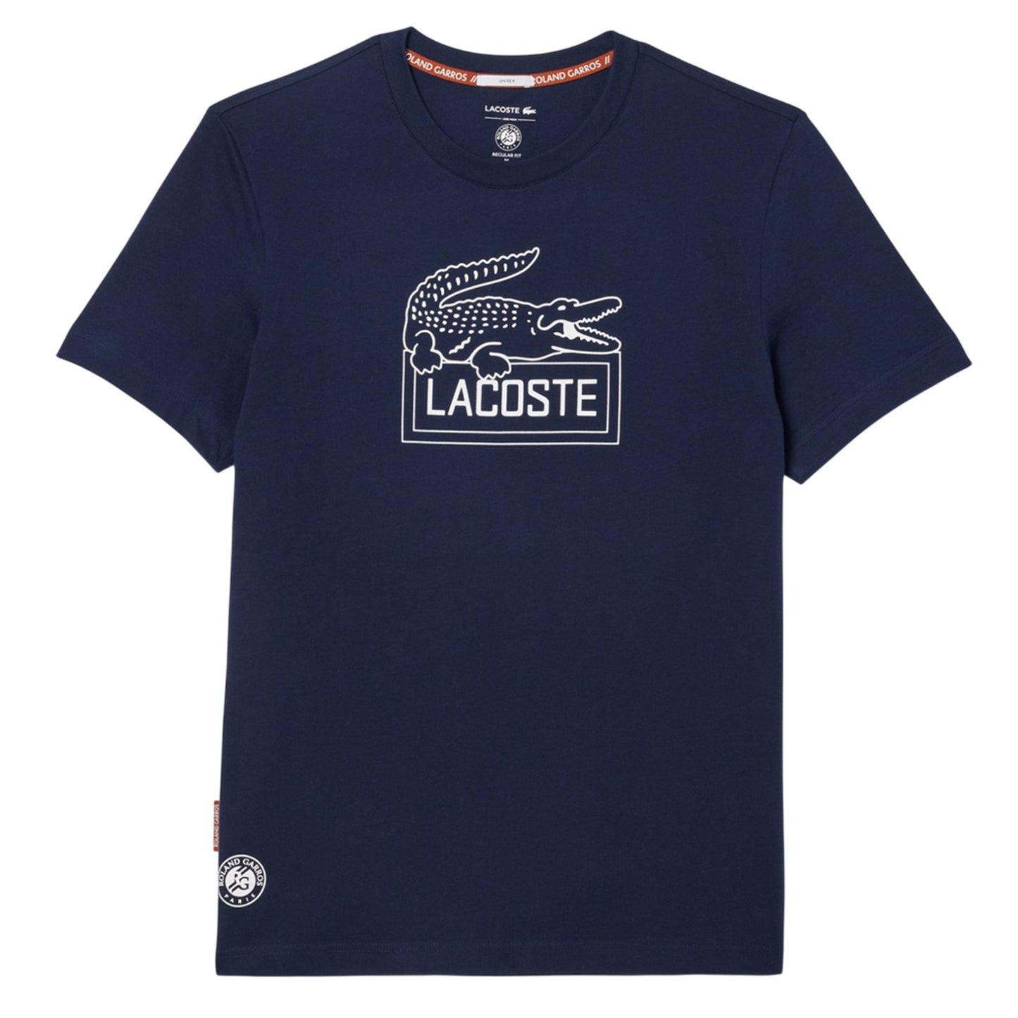 Blue - Front - Lacoste Mens Roland Garros Edition Chest Logo T-Shirt