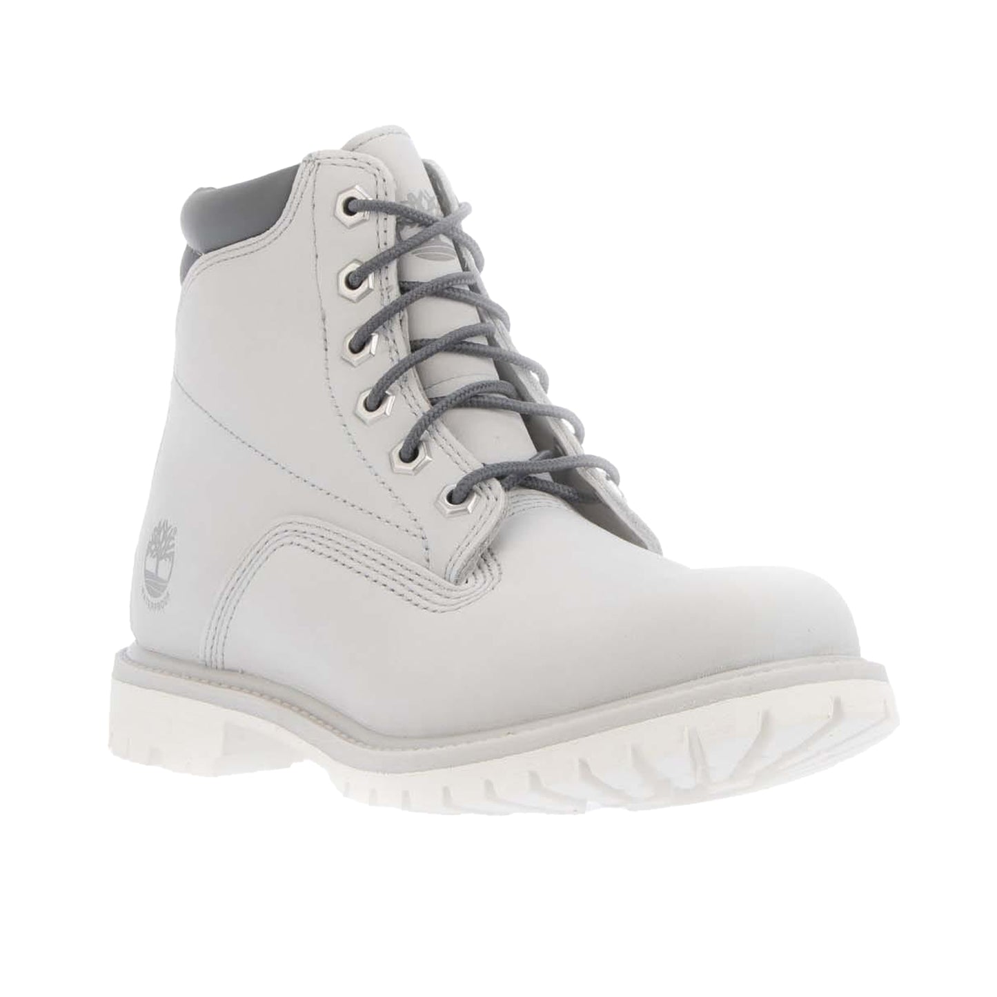 Grey - Front - Timberland Womens-Ladies Grain Leather Lace Up Waterproof Boots
