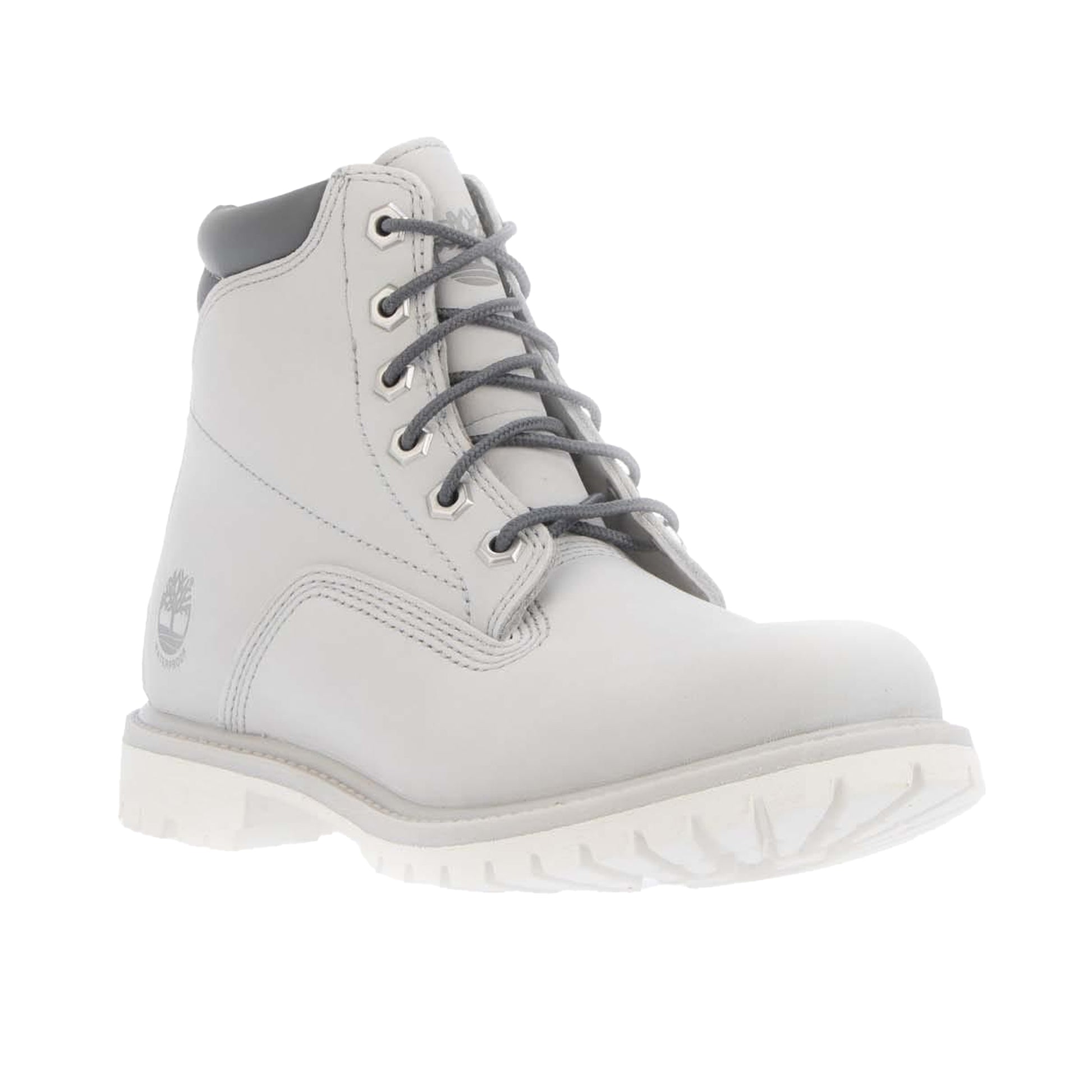 Grey - Front - Timberland Womens-Ladies Grain Leather Lace Up Waterproof Boots