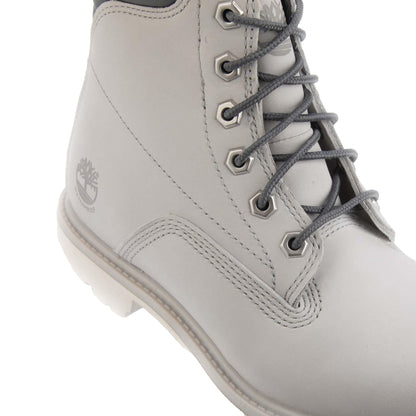 Grey - Lifestyle - Timberland Womens-Ladies Grain Leather Lace Up Waterproof Boots