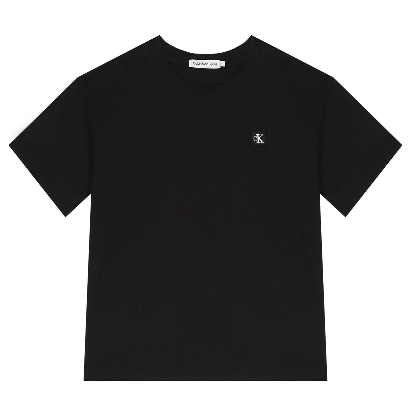 Black - Back - Calvin Klein Childrens-Kids Jeans Embroidered Logo T-Shirt & Shorts Set