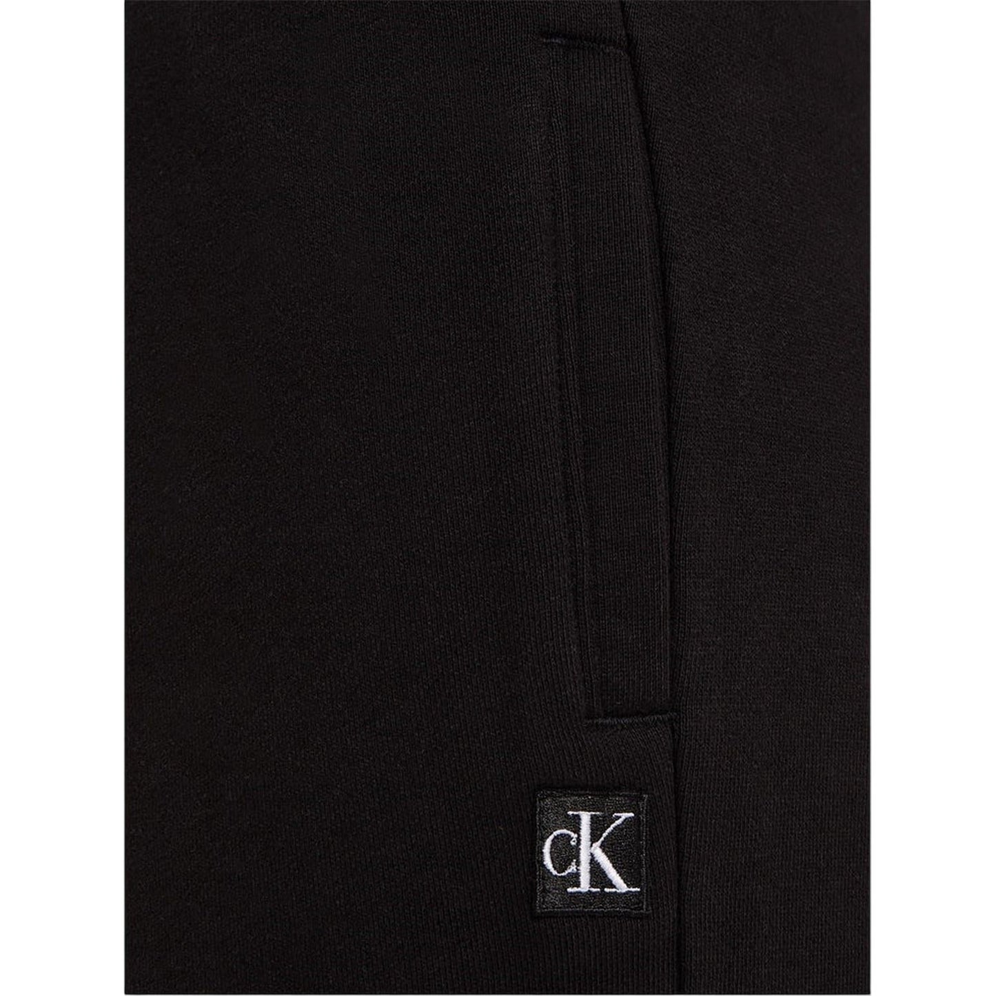 Black - Pack Shot - Calvin Klein Childrens-Kids Jeans Embroidered Logo T-Shirt & Shorts Set