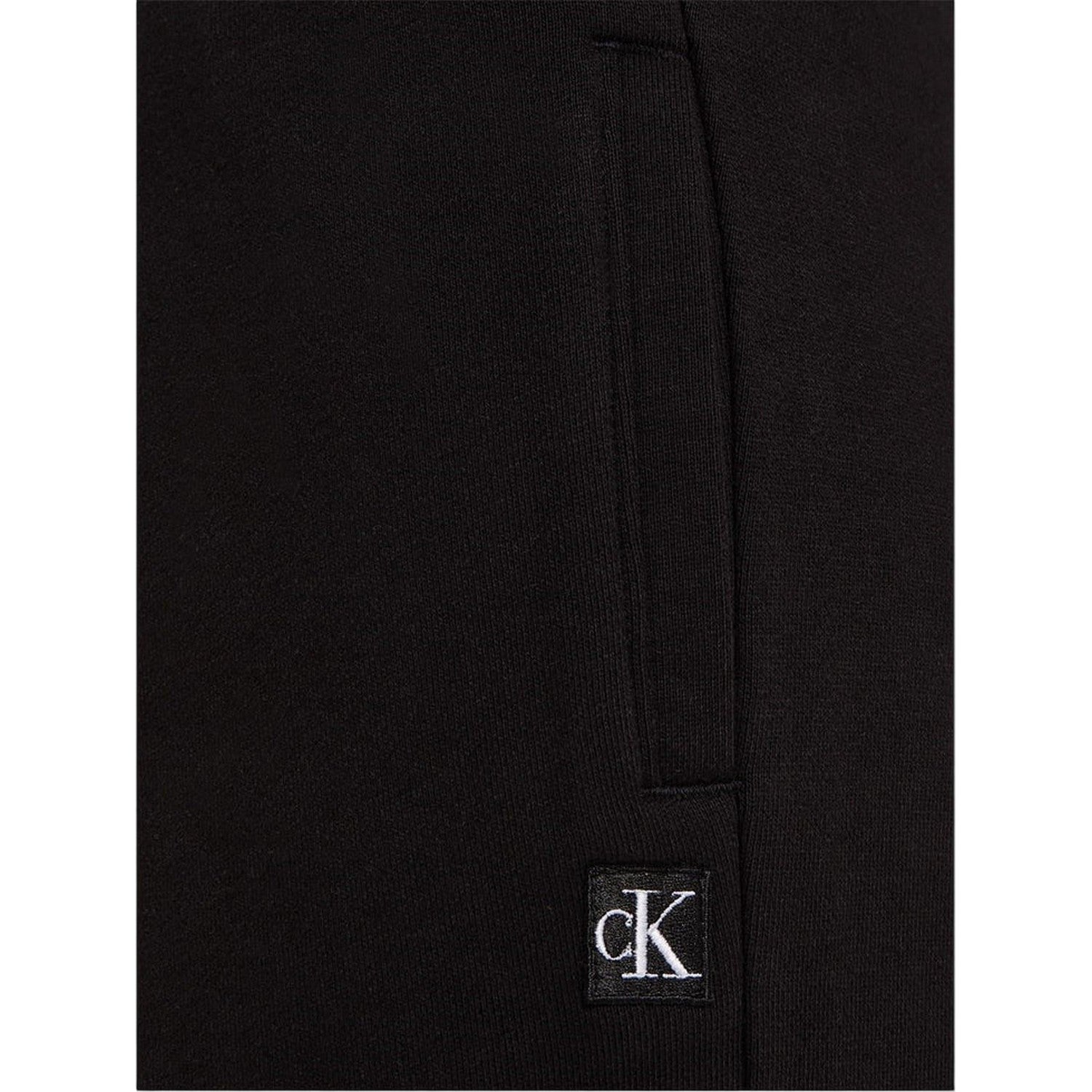 Black - Pack Shot - Calvin Klein Childrens-Kids Jeans Embroidered Logo T-Shirt & Shorts Set