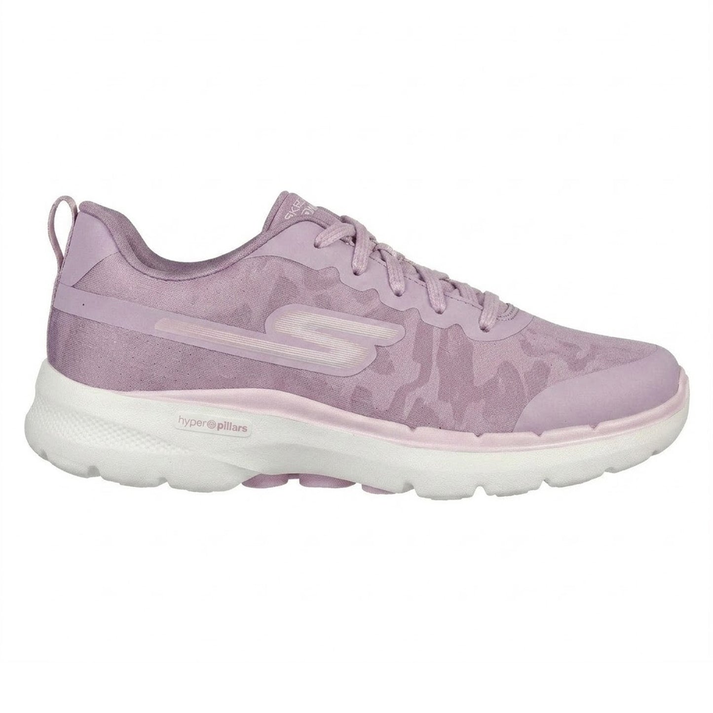 Mauve - Front - Skechers Womens-Ladies Go Walk 6 Mesh Trainers