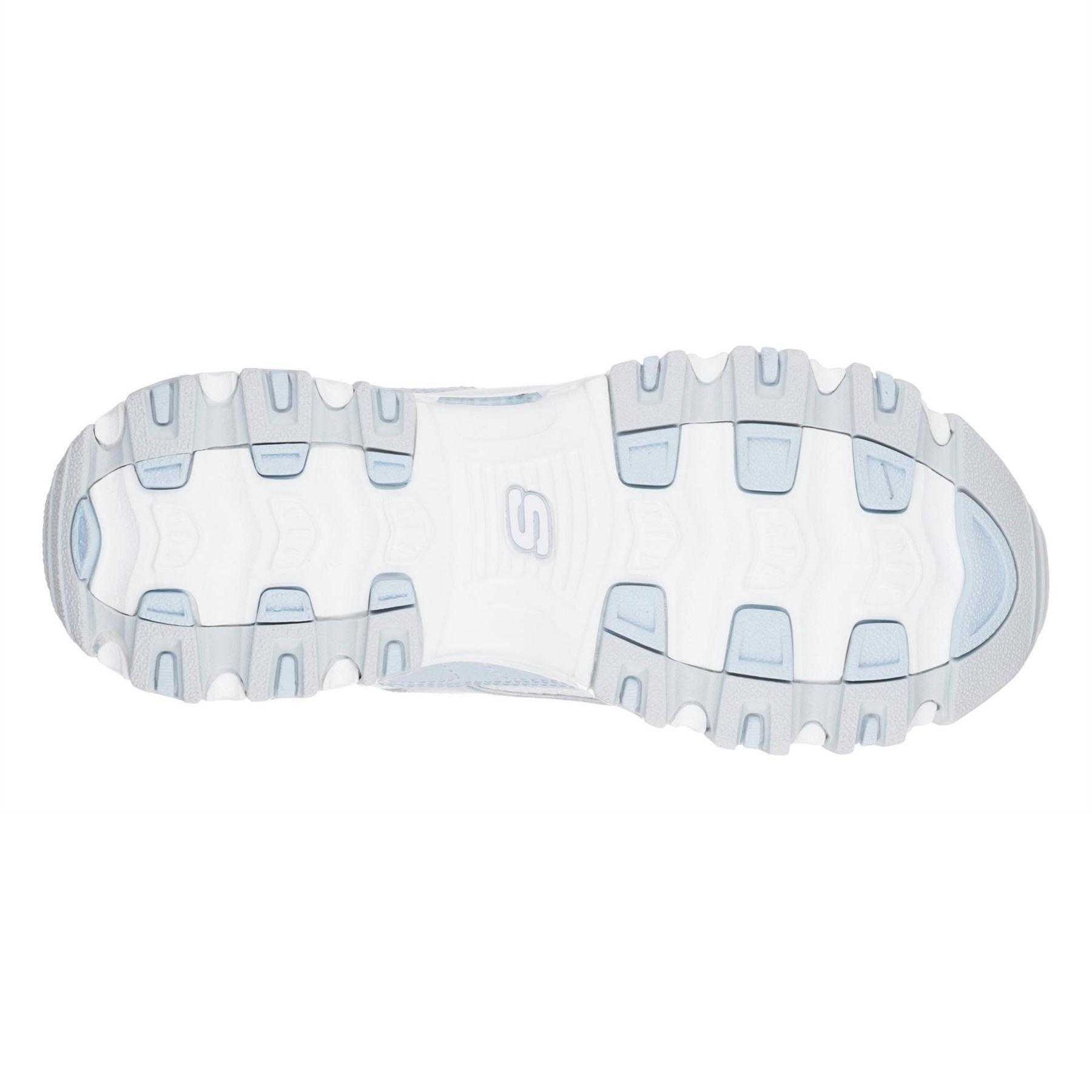 Lavender - Back - Skechers Womens-Ladies D'Lites Biggest Fan Nubuck Trainers