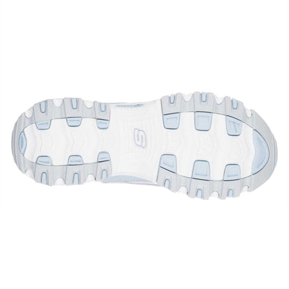 Lavender - Back - Skechers Womens-Ladies D'Lites Biggest Fan Nubuck Trainers