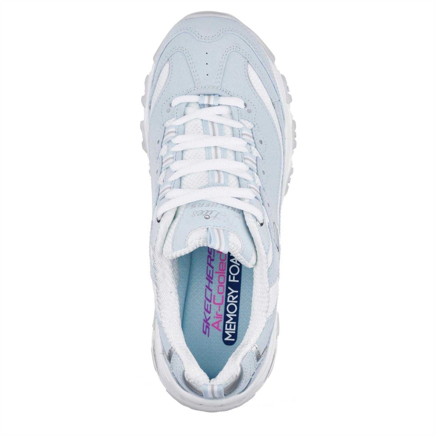 Lavender - Lifestyle - Skechers Womens-Ladies D'Lites Biggest Fan Nubuck Trainers