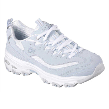 Lavender - Pack Shot - Skechers Womens-Ladies D'Lites Biggest Fan Nubuck Trainers
