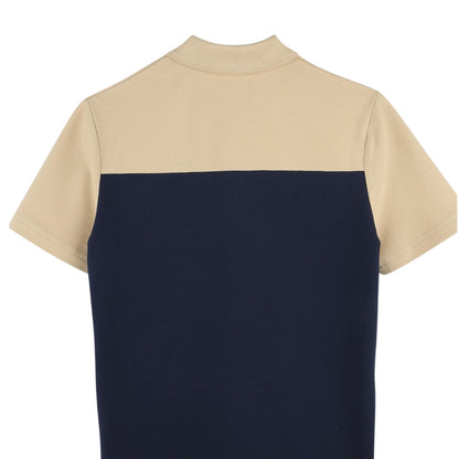 Navy - Side - Boss Childrens-Kids Colour Block Polo Shirt
