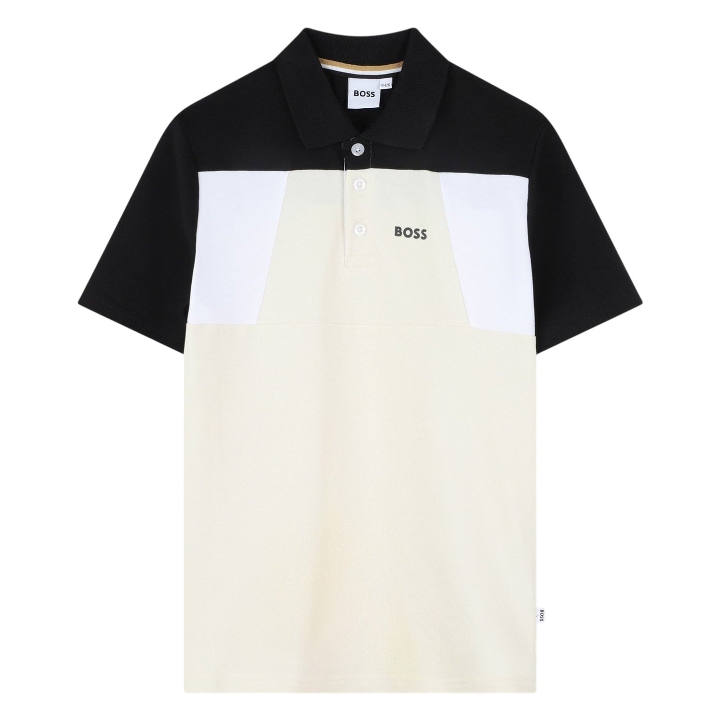 Vanilla - Front - Boss Childrens-Kids Colour Block Polo Shirt