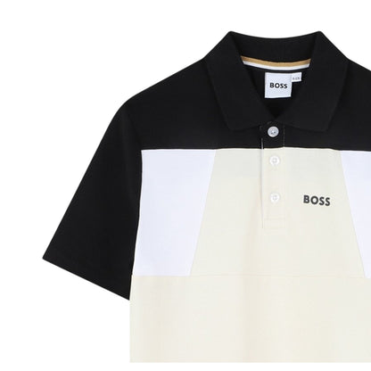 Vanilla - Lifestyle - Boss Childrens-Kids Colour Block Polo Shirt