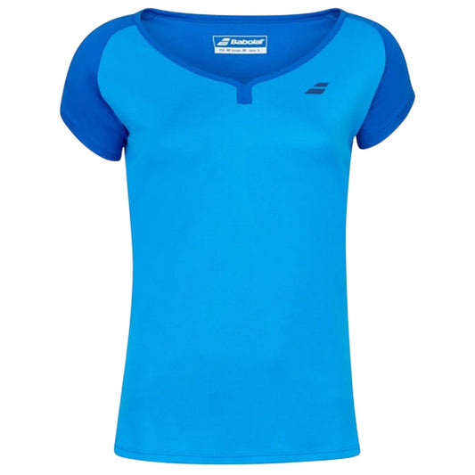 Blue Aster - Front - Babolat Womens-Ladies Logo Capped Sleeved T-Shirt