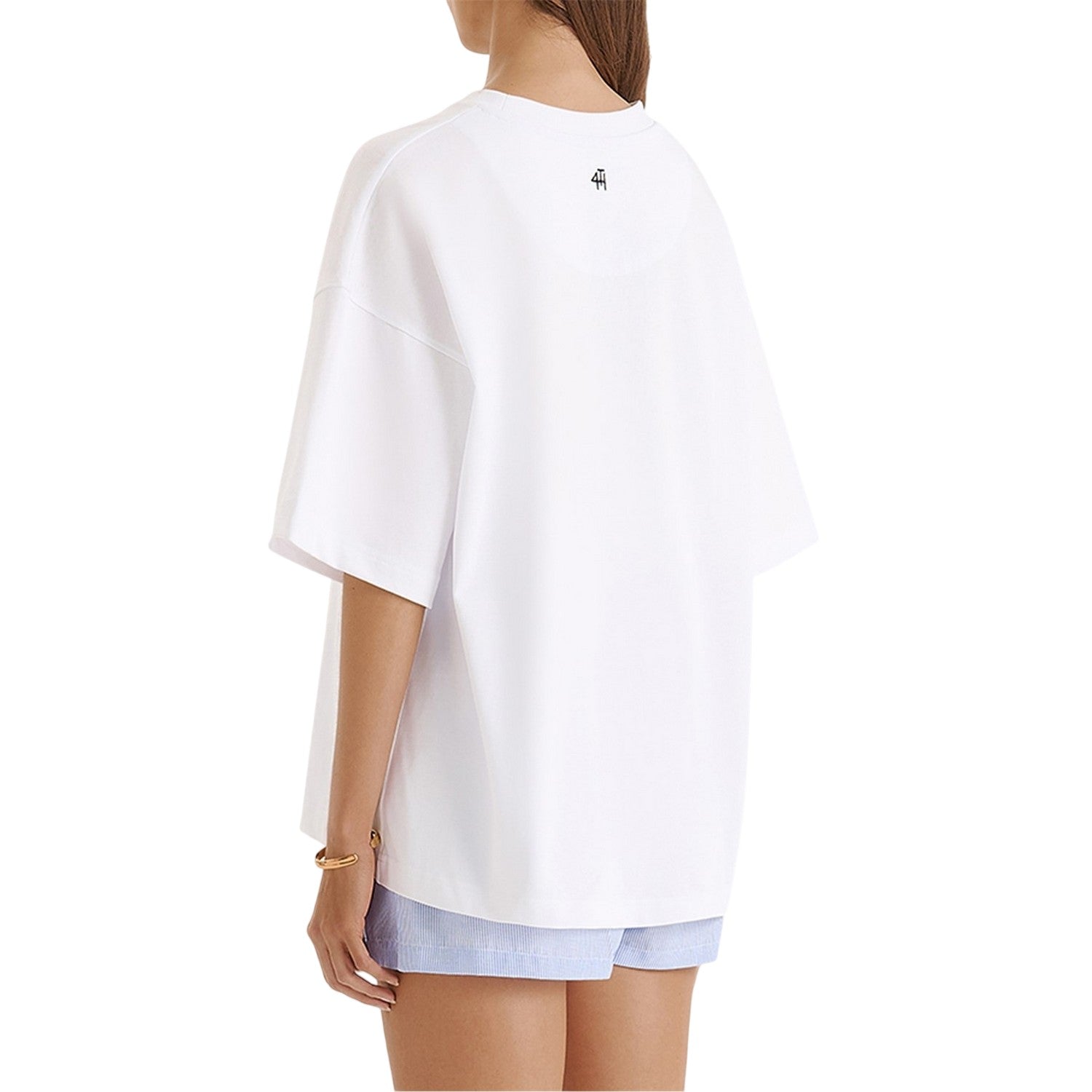 White - Back - 4th & Reckless Womens-Ladies Chiara Resort T-Shirt