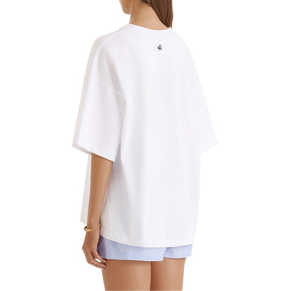 White - Back - 4th & Reckless Womens-Ladies Chiara Resort T-Shirt