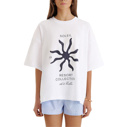 White - Lifestyle - 4th & Reckless Womens-Ladies Chiara Resort T-Shirt