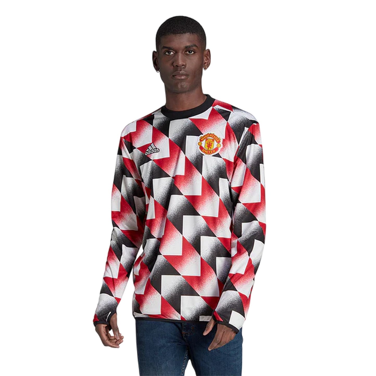 White - Pack Shot - Manchester United FC Mens 22-23 Adidas Sweatshirt