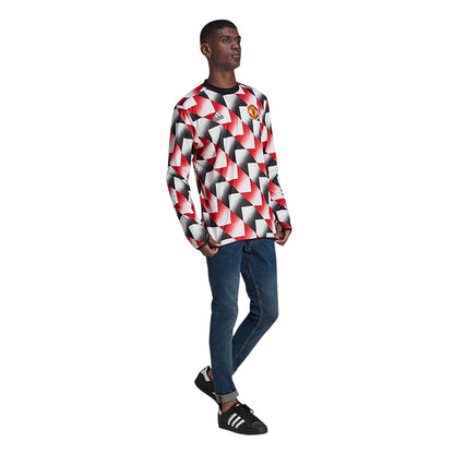White - Close up - Manchester United FC Mens 22-23 Adidas Sweatshirt