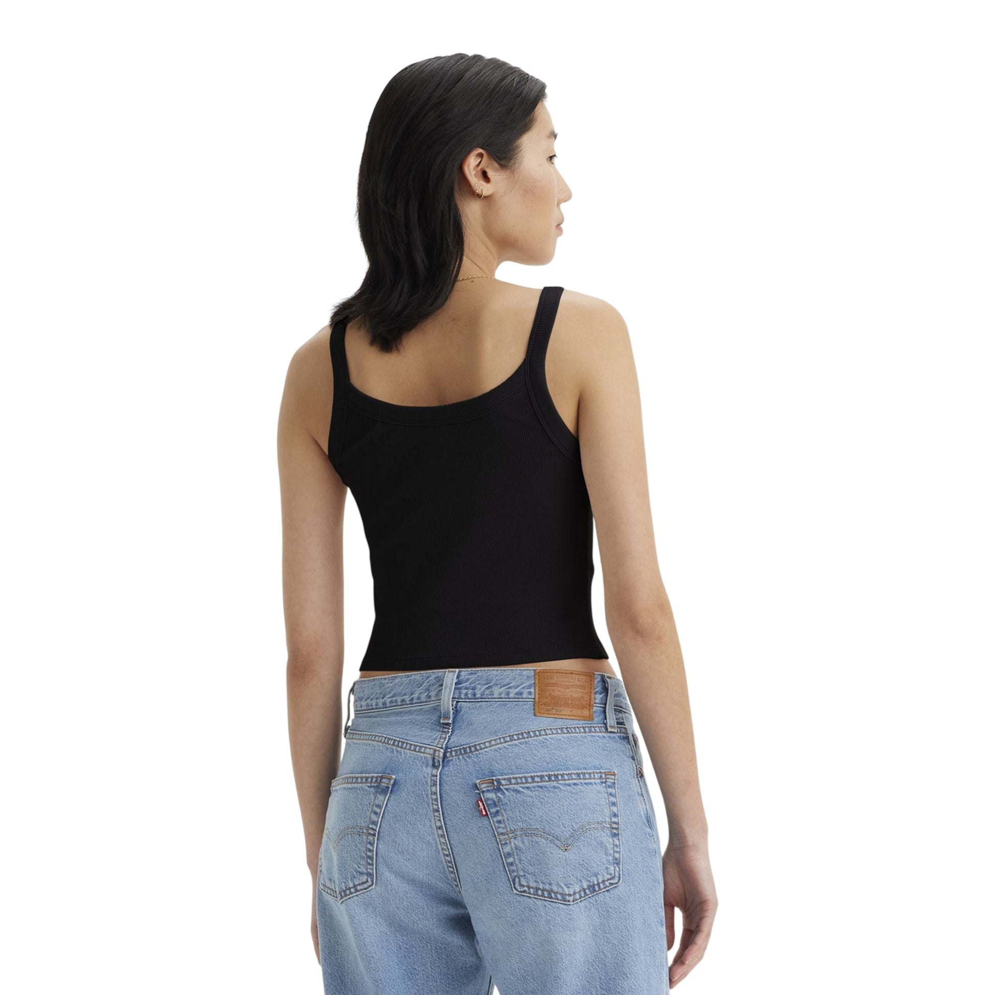 Black - Back - Levis Womens-Ladies Essential Sporty Logo Tank Top