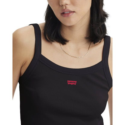 Black - Side - Levis Womens-Ladies Essential Sporty Logo Tank Top