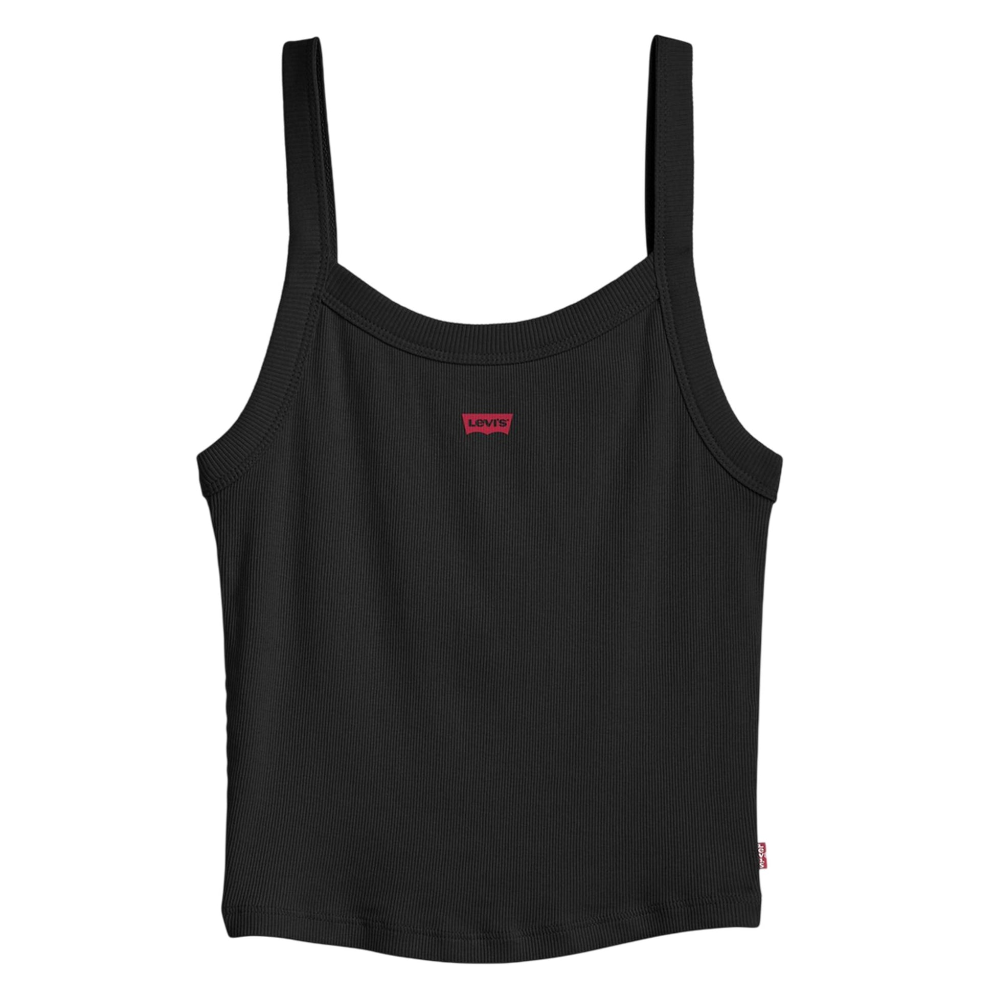 Black - Front - Levis Womens-Ladies Essential Sporty Logo Tank Top