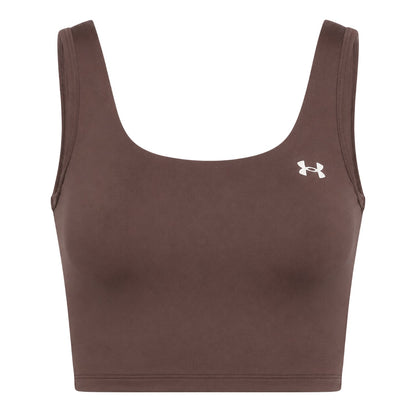 Taupe - Front - Under Armour Womens-Ladies Motion Logo Tank Top