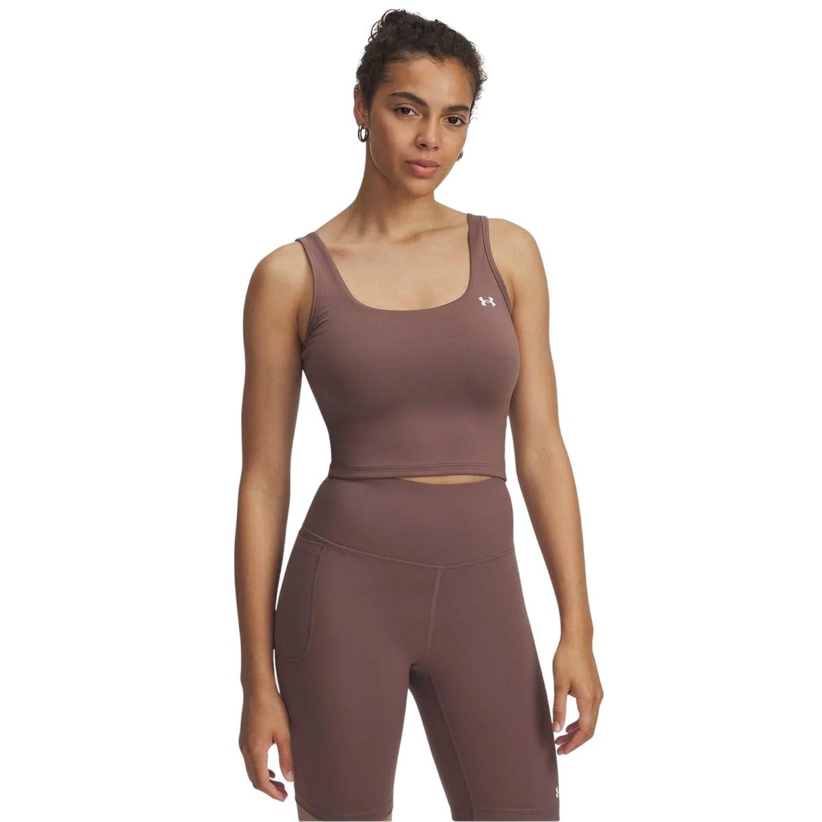 Taupe - Lifestyle - Under Armour Womens-Ladies Motion Logo Tank Top