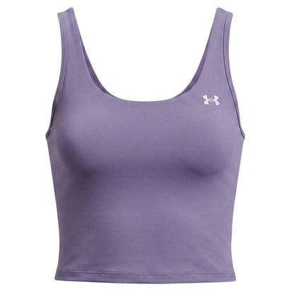 Purple-White - Front - Under Armour Womens-Ladies Motion Logo Tank Top