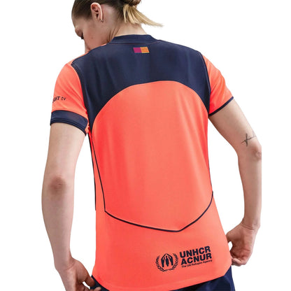 Orange-Blue - Lifestyle - Nike Womens-Ladies 2025-2026 FC Barcelona Football Shirt