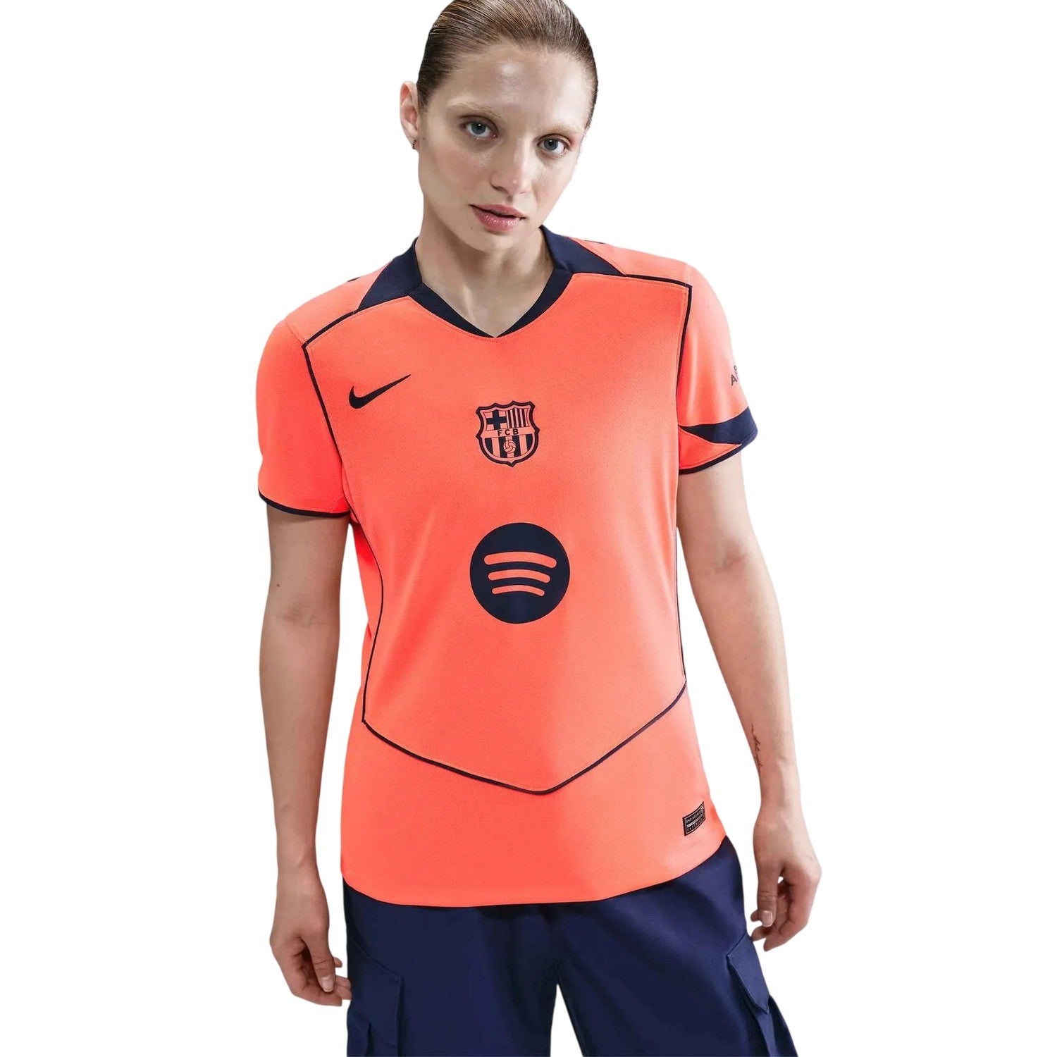 Orange-Blue - Pack Shot - Nike Womens-Ladies 2025-2026 FC Barcelona Football Shirt
