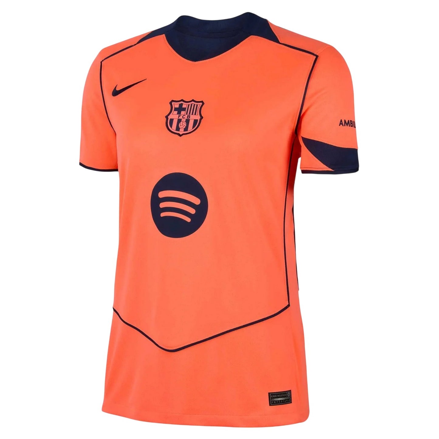 Orange-Blue - Front - Nike Womens-Ladies 2025-2026 FC Barcelona Football Shirt